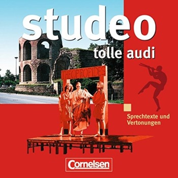 Cover of the workbook "Studeo - tolle audi" in red and light blue