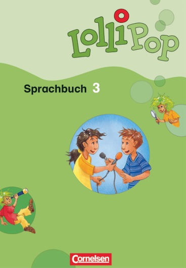 Cover des Sprachbuchs 3 "Lollipop" mit zwei sich interviewenden Kindern