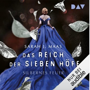 Cover: Frau mit balu-wallendem Ballkleid, von hinten, silberne Blätter fallen um  sie herum