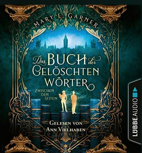 Cover mit Titel und zwei goldfarbenen Gestalten stehen auf Buchrücken, in dunklen Blautönen gehalten